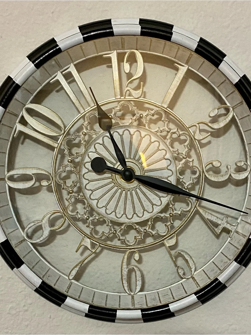 MacKenzie Childs inspired hand painted decorative wall clock